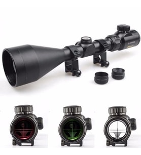 3-9x56eg Tüfek Dürbünü çift Işık Kırmızı,yeşil Kaynaklı Zoomlu