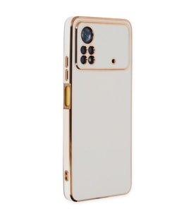 Microsonic Xiaomi Poco X4 Pro 5G Kılıf Olive Plated Beyaz