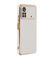 Microsonic Xiaomi Poco X4 Pro 5G Kılıf Olive Plated Beyaz