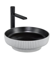 E-W1501MSB Tezgah Üstü Lavabo Mat Siyah & Beyaz