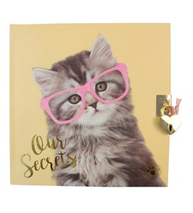 CEM STUDIO PETS PT-7790 18X18cm ÇİZGİLİ KİLİTLİ HATIRA DEFTERİ