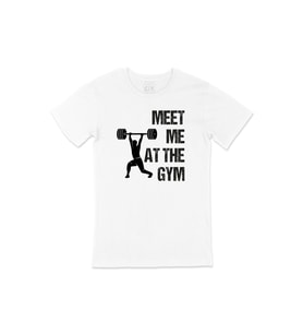 Meet Me At The Gym Tişört (Beyaz)