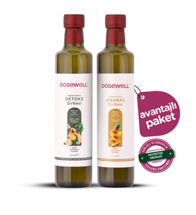 Dosewell Detoks & Ananas Sirkesi 500 ml (2’li Avantaj Paketi)  %100 Doğal, Katkısız ve Doğal Fermente