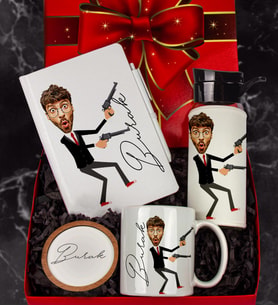 Kişiye Özel Karikatür Tasarım Hediye Paketi 96714