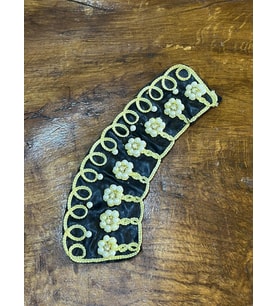 22X7 CM İNCİ VE YAŞ İŞLEME DİKİŞ ARMA APLİKE