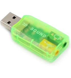 5.1 USB Stereo Ses Adaptörü, Harici Ses Kartı, PC ve Dizüstü Bilgisayar için 3D USB Ses Adaptörü
