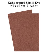 Kahverengi Bakır Simli Eva 50x70 cm 2 Adet Simli Eva Süngeri Okul Kreş Anasınıfı Elişi Etkinlikleri