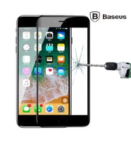 Baseus İPhone 78 Plus 4D Cam Ekran Koruyucu  Kavisli Full Kaplama Kırılmaz Cam-(5 - LOHO2123-536 (Siyah)