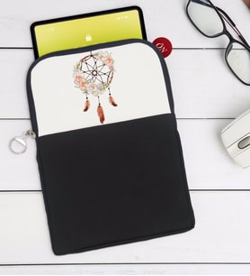 BK Gift Rüya Kapanı Tasarımlı Taşınabilir Koruyucu Tablet Kılıfı & Organizer Çanta - Siyah-1