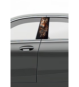 Araç Kapı Direk Kaplama Folyosu Desenli (Sağ Sol Takım) (2 Adet) - 22x50 Cm (Çok Renkli)
