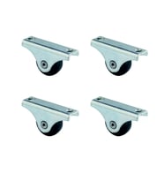 Furç Sabit Teker - 20MM - Siyah HKS226 - 4 Adet