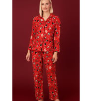Kadın 6734 Süet Uzun Kol Düğmeli Pijama Takımı