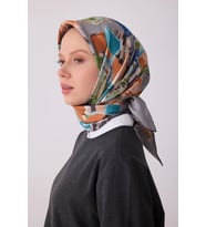 Belli Twill İpek Desenli Eşarp 4310D