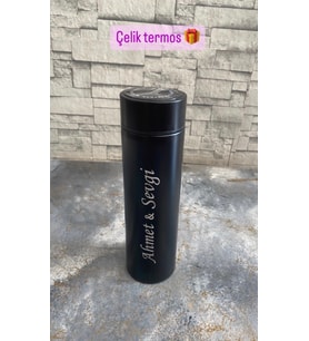 Dereceli Çelik Termos - Kişiye Özel Tasarımlı