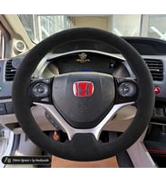 Honda Civic FB7 Direksiyon Kılıfı Alcantara Süet Monza Black Serisi Siyah 2012-2016