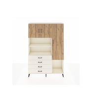Arges Dolap 8 Raflı 4 Çekmeceli 3 Kapaklı 132x30x195 Aytaşı-Çam/Aytaşı