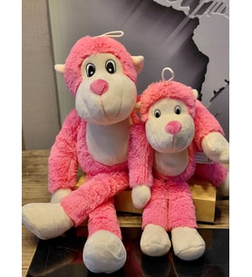 ÇOK SEVİMLİ ANNE BEBEK MAYMUN PELUŞ SET