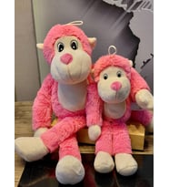 ÇOK SEVİMLİ ANNE BEBEK MAYMUN PELUŞ SET