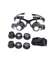 Gözlük Modeli 10x 15x 20x 25x Lens,2led Işıklı,büyüteç