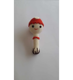 Mantar Çıngırak Amigurumi Organik Oyuncak