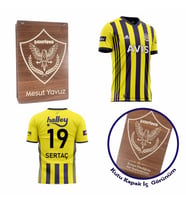 Fenerbahçe Kişiye Özel Forma Orjinal 2020 Yeni Sezon Çubuklu Ahşap Kutulu (Sarı)