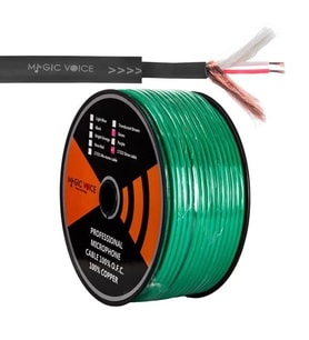 Magicvoice Mi̇Krofon Kablosu Stereo 1. Kali̇Te 100 Metre Yeşil