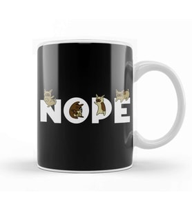 Frenchie Nope Funny French Bulldog Gift Kupa Bardak Porselen