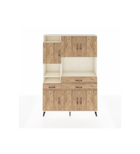 Arges Gardrop 9 Raflı 3 Çekmeceli 6 Kapaklı 132x30x195 Aytaşı-Çam