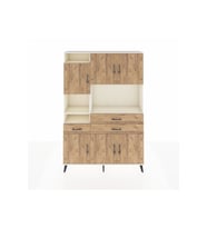 Arges Gardrop 9 Raflı 3 Çekmeceli 6 Kapaklı 132x30x195 Aytaşı-Çam