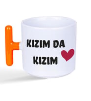 Kızım Da Kızım Baskılı Kadınlar Günü Turuncu Kulplu T Kupa