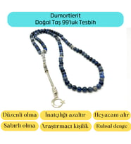 Sertifikalı Dumortierit  6mm 99luk Doğal Taş Tesbih