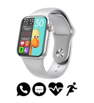 HW16 Türkçe Dil Destekli Yeni Nesil Android & IOS Uyumlu Akıllı Saat (Yan Tuş Döndürme Aktif) (Beyaz)