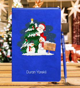 Yılbaşı İçin Kişiye Özel Tasarım Defter Kalem Hediye Seti