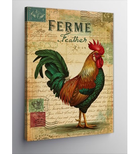 Kanvas Tablo Vintage Horoz Posteri