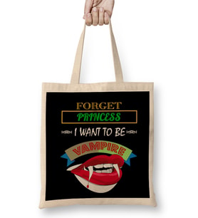 Cute Forget Princess I Want To Be A Vampire Bez Çanta Uzun Saplı