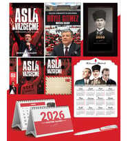 Asla Vazgeçme - Ayraç - Kartpostal - Poster - Böyle Gitmez -  2026 Ajanda Kalpaklı - Ata Ahşap Duvar Takvimi - Masa Takvimi