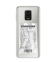 Redmi Note 9 Pro / 9s Uyumlu Eminem Tasarımlı Şeffaf Telefon Kılıfı