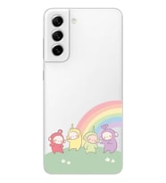 Samsung Galaxy S21 FE Uyumlu Teletubbies Desenli Şeffaf Telefon Kılıfı
