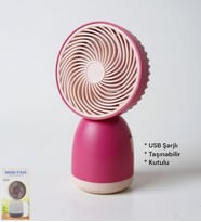 Handheld USB Şarjlı El Fanı I Mini Taşınabilir Fan I Yaz Serinleticisi I Vantilatör Taşınabilir Fan (Pembe)