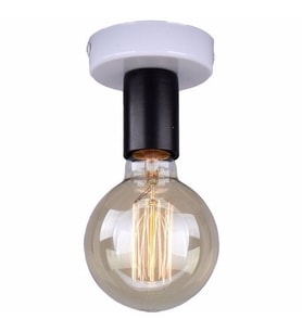 RİOLİGHT TEKLİ METAL PLOFONYER TAVAN ARMATUR (Siyah)