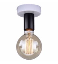 RİOLİGHT TEKLİ METAL PLOFONYER TAVAN ARMATUR (Siyah)