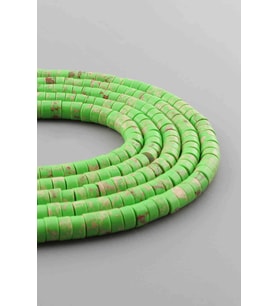 Varisit Doğal Taş Parlak Açık Yeşil Dore Kesim 6x3mm Dizi [AA]