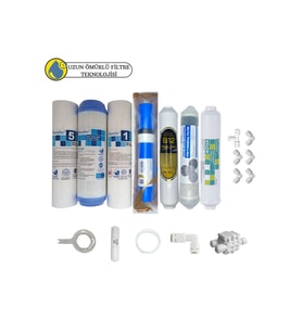 Purefer Açık kasa çift sediment Sertifikalı 7li Vontron Helixfil Yüksek Tds mebran 4lü mineral+B12