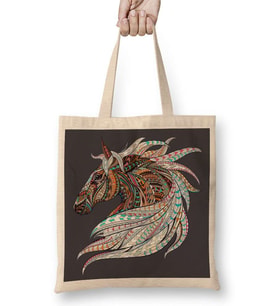 Color Horse 2 Bez Çanta Uzun Saplı