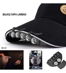 Northcity Şapka Lambası WT-127 - Eller Serbest 5 LED Baş Lambası, 48 Saat Çalışma Süresi