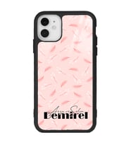 iPhone 11 Uyumlu Pudra Yapraklı Tasarımlı Glossy Telefon Kılıfı