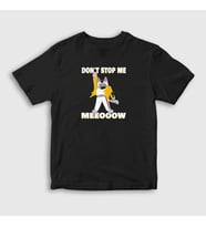 Presmono Unisex Çocuk Siyah Freddie Meowcury Cat Kedi Queen T-Shirt 401272tt