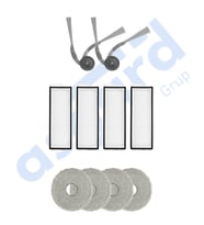ROBOROCK Q REVO L UYUMLU 2 Yan Fırça 4 Filtre 4 Mop