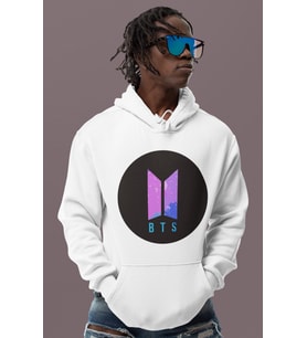 BTS Baskılı Unisex Oversize Müzik Grubu Hoodie