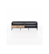 Arges TV Ünitesi 2 Raflı Tek Çekmeceli  176x30x51 Antrasit-Antrasit/Çam